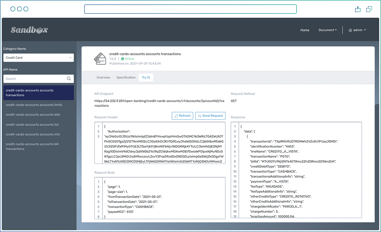 Open Banking API Sandbox