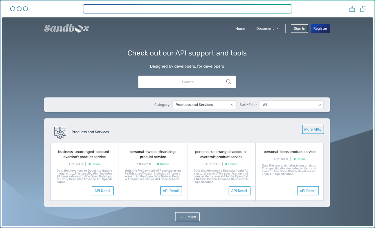 Open Banking API and Repository