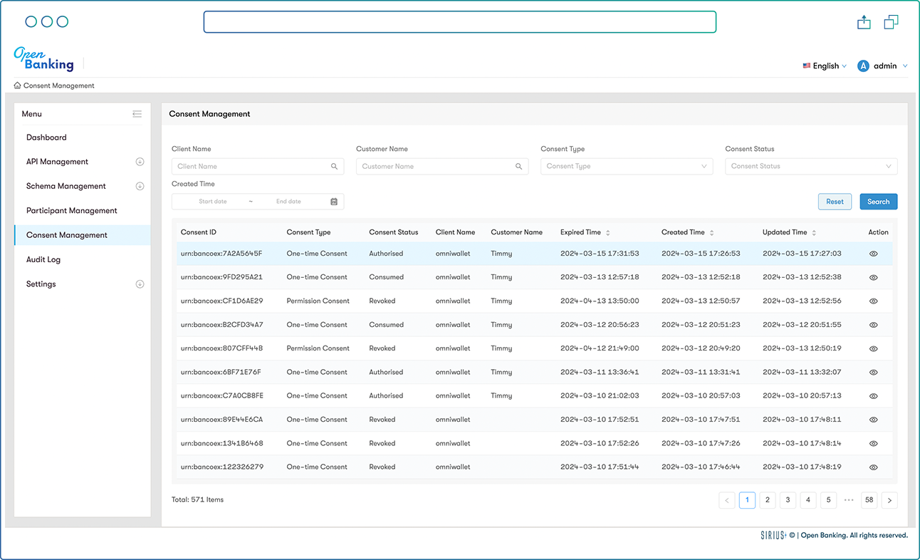 Open Banking Authentication and Consent Management